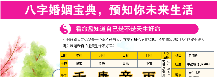 生辰八字你今生的姻缘婚姻运势