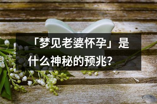 「梦见老婆怀孕」是什么神秘的预兆？和解梦师